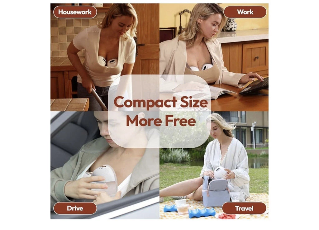 NCVI Breast Pump Hands Free 8131, Wearable Breastfeeding Pump with 4 Modes