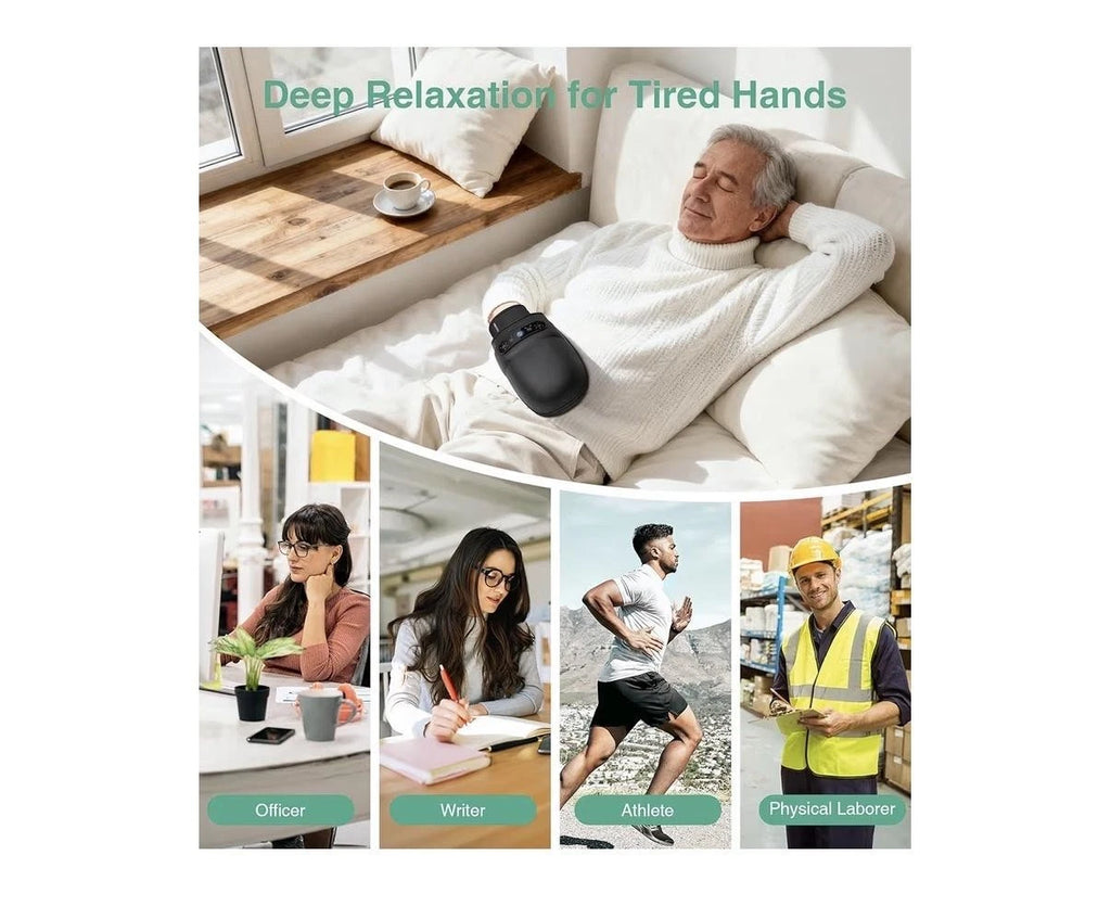 Medcursor Hand Massager With Heat Compression Rechargeable Cordless MD-HM01