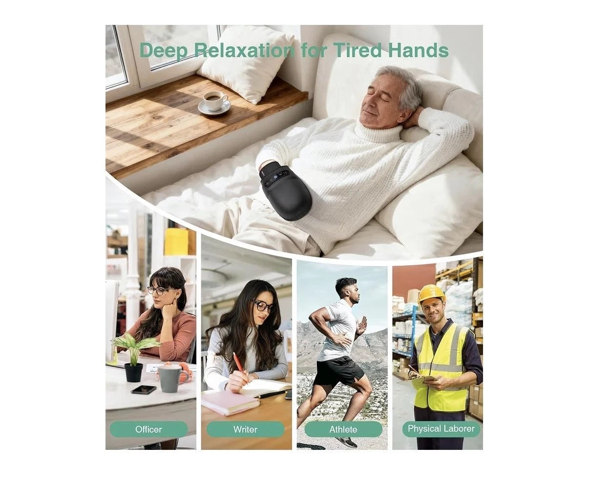 Medcursor Hand Massager With Heat Compression Rechargeable Cordless MD-HM01