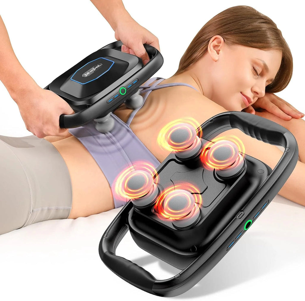 BOB AND BRAD TheraPanel 4-Head Massage Gun with 4 Massage Intensity Heads+Plate