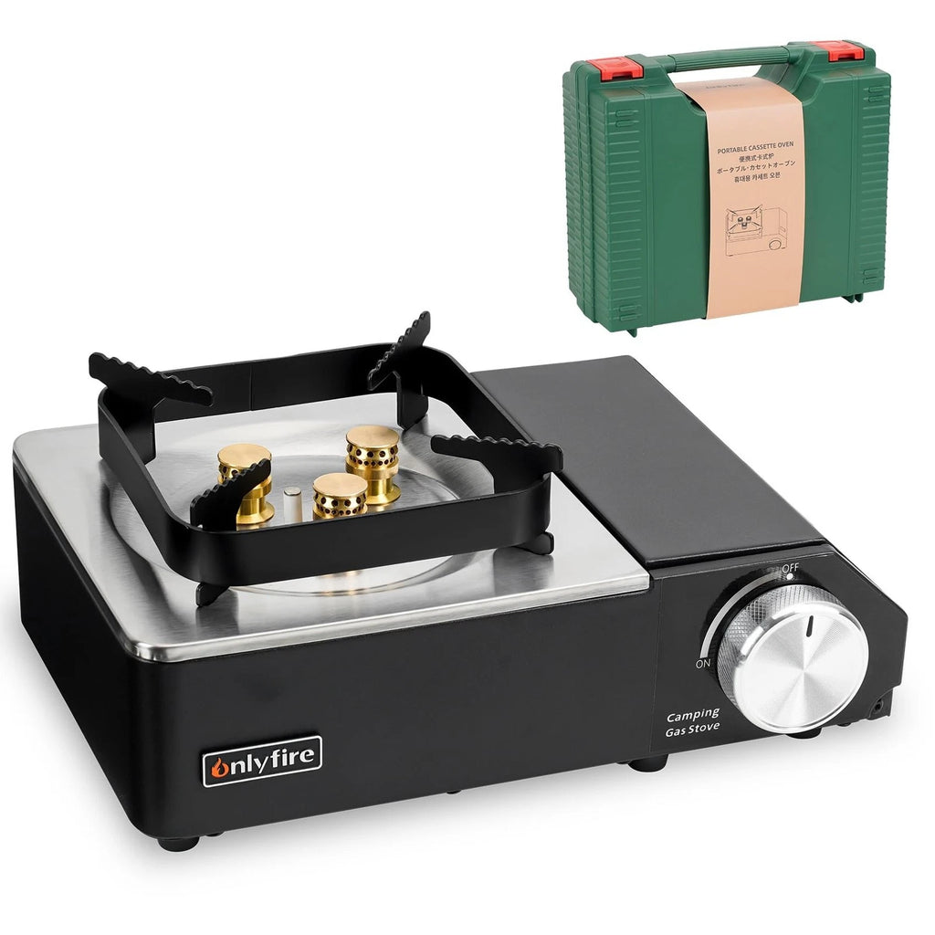 ONLYFIRE OUTDOOR LIVING Butane Gas Stove with Carrying Case, Portable Camping...