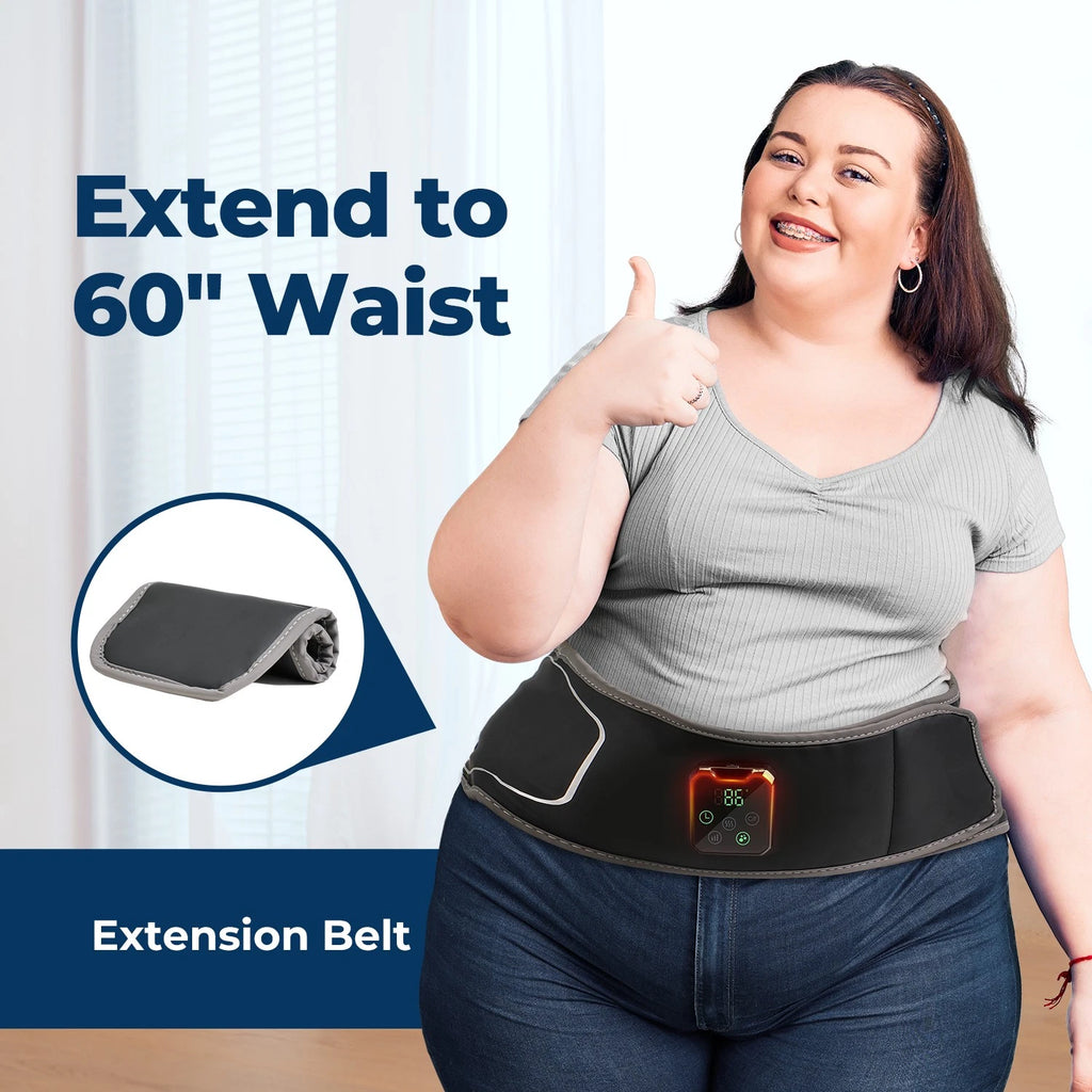 Heating Massager Belt Air Compression Vibration Lumbar Belt Heating Pad Cordless