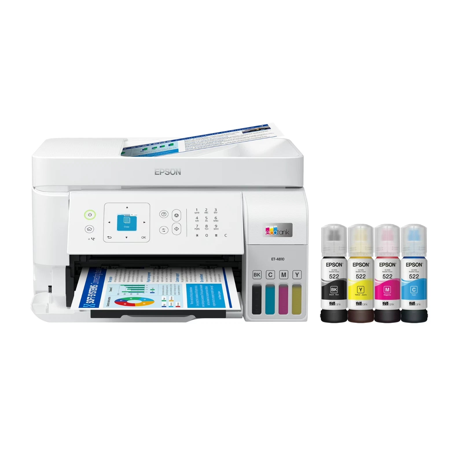 Epson EcoTank ET-4810 Wireless All-in-One Supertank Printer Copier Scanner Fax